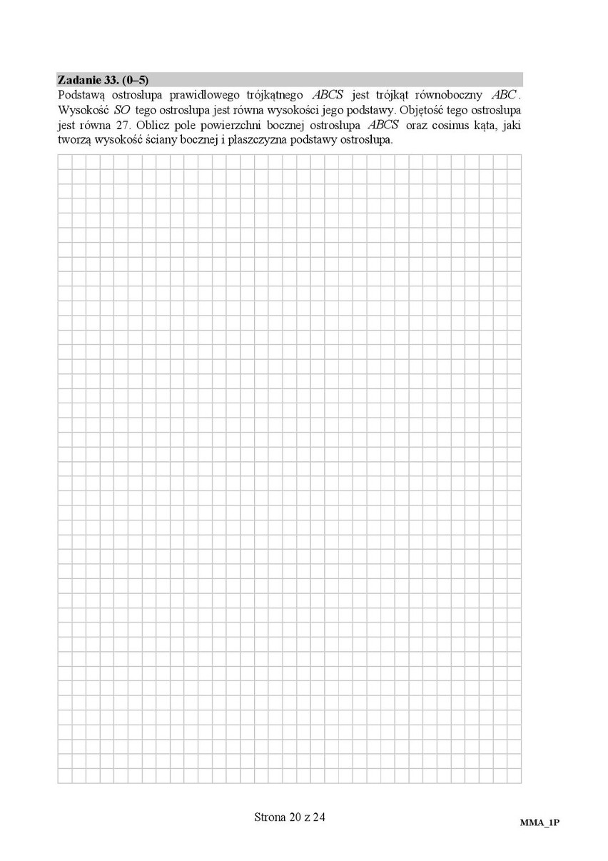 Matura 2016: Matematyka poziom podstawowy [ODPOWIEDZI,...