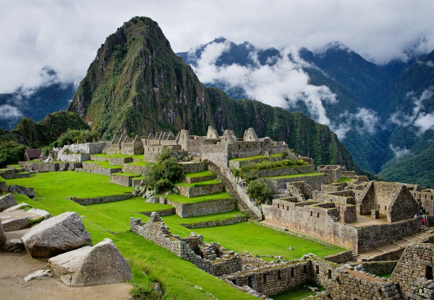 Ruiny Machu Picchu, położone w Peru. To jedno z najbardziej...