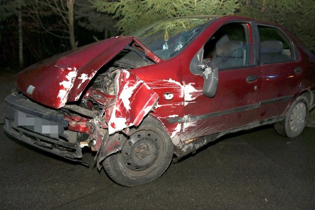 Fiat siena po wypadku.