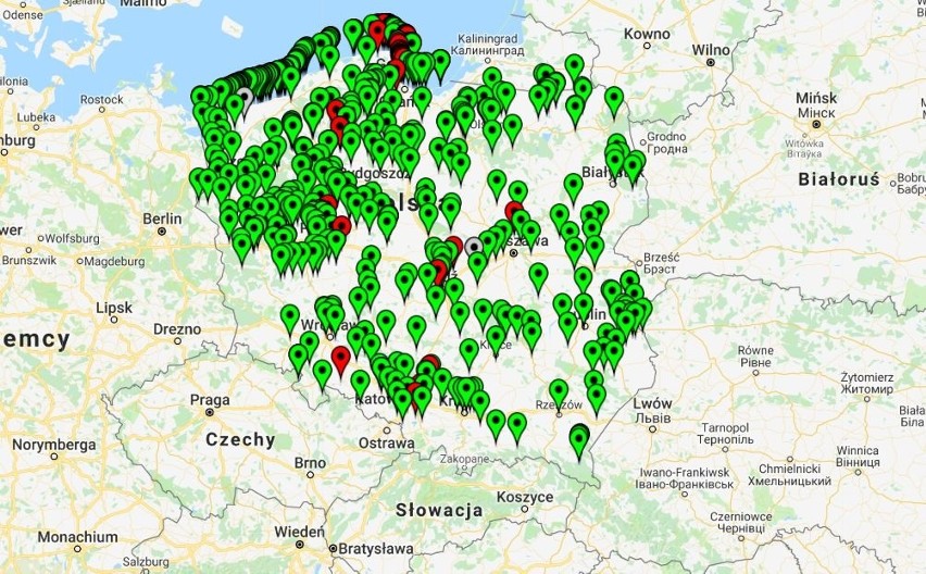 Sinice w Bałtyku 1 sierpnia 2018 AKTUALIZACJA Mapa online....