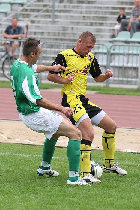 Sparing na stadionie 650-lecia. Gryf Slupsk - Bytovia Bytów...