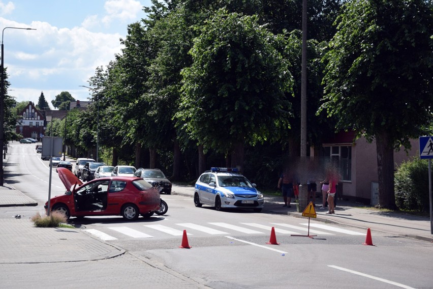 Kolizja na ulicy Dworcowej w Miastku