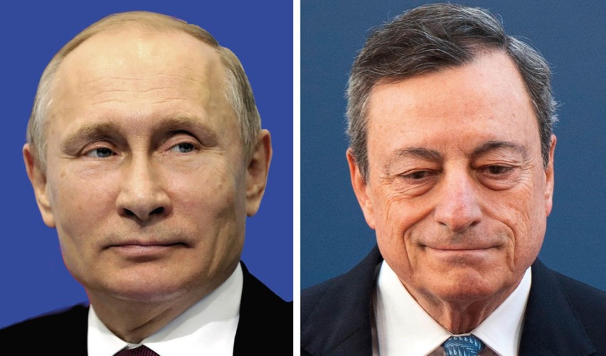 Premier Włoch Mario Draghi rozmawiał z Władimirem Putinem. "Brak nadziei na pokój"
