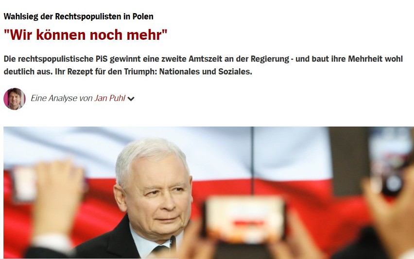 Wybory parlamentarne 2019. Światowe media o wyborach. "Polska w rękach nacjonalistów"
