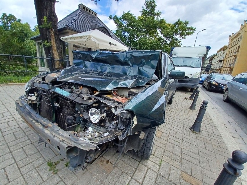 Wypadek na Podwalu we Wrocławiu 6.08.2021