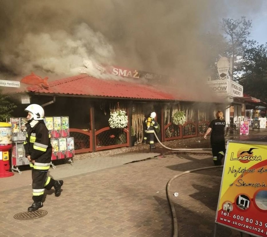 Chwile grozy przeżyli w niedzielę klienci jednej ze smażalni...