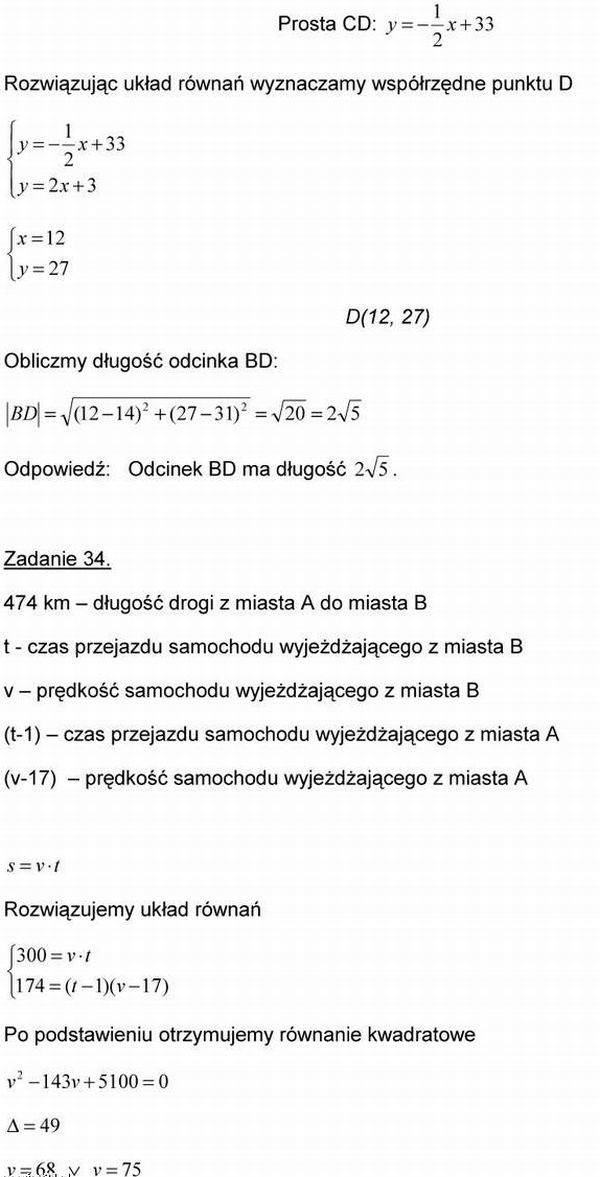 Matura próbna 2011. Matematyka