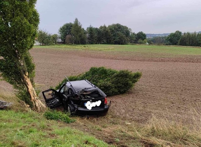 Wypadek w Wielmoży w gminie Sułoszowa