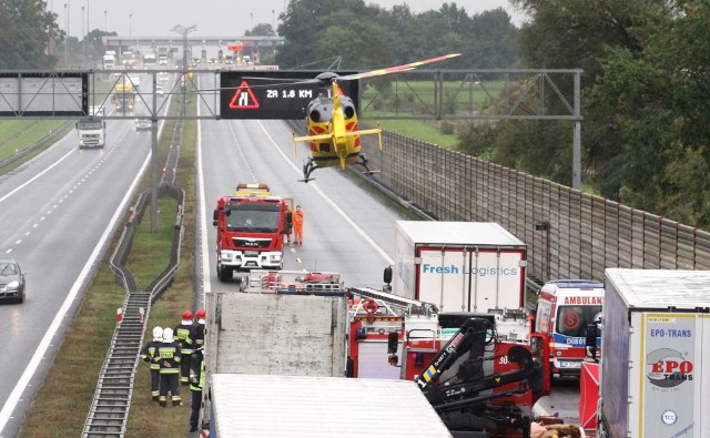 Śmiertelny wypadek na A4 pod Wrocławiem, 03.10.2017