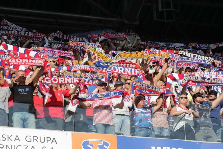 26.07.2019. Kibice na meczu Górnik Zabrze - Zagłębie Lubin....