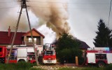 Pożar w Krupnikach. Palił się dom jednorodzinny i garaż