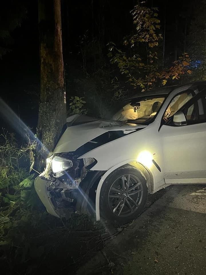 Wypadek w Kościelisku - na drodze w kierunku Dzianisza