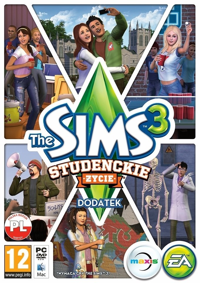 Sims 3 - Studenckie życie: Dodatek do gry The Sims 3, cena...