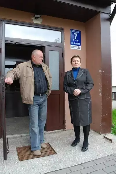 Wojciech Zegadło i Jolanta Szwaba ze Wspólnoty Mieszkaniowej przy ul Łasaka 7 w Lęborku