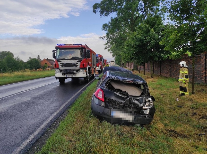 Kobieta straciła panowanie nad pojazdem i uderzyła w drzewo.