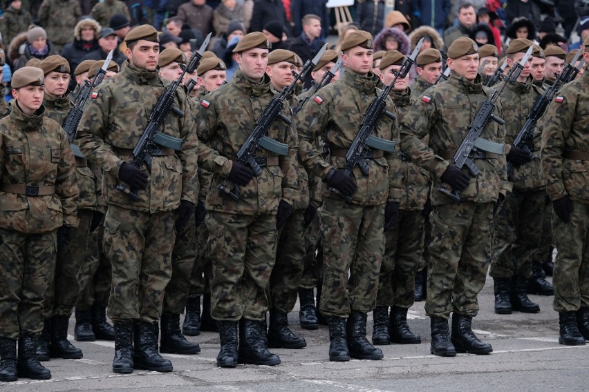 Przysięga wojskowa żołnierzy obrony terytorialnej w...