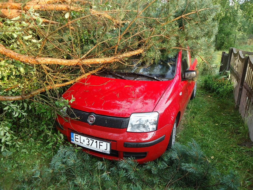 Nawałnica nad Regnami w gminie Koluszki