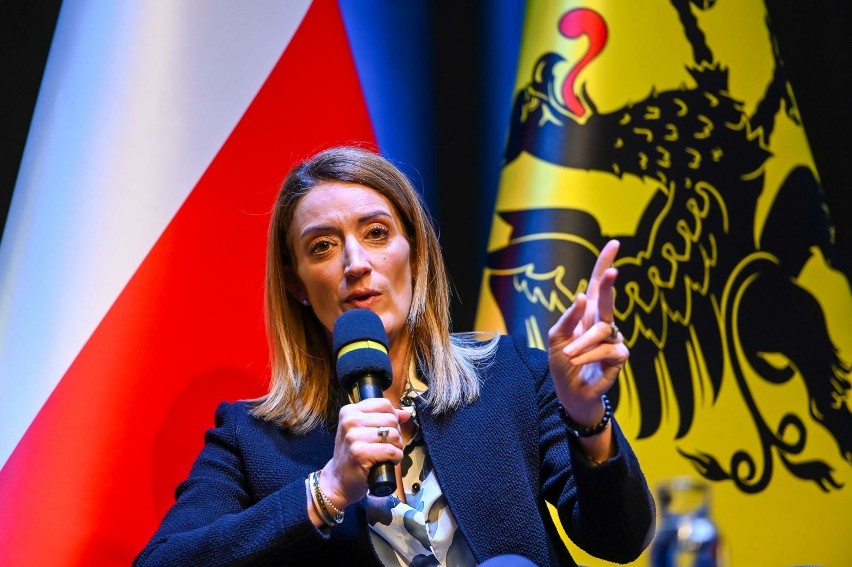 Przewodnicząca Parlamentu Europejskiego w Gdańsku....