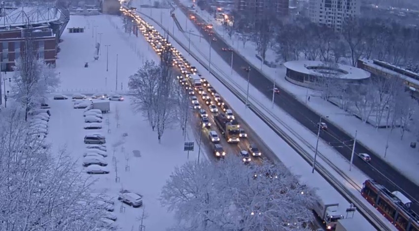 Łódź w poniedziałkowy poranek