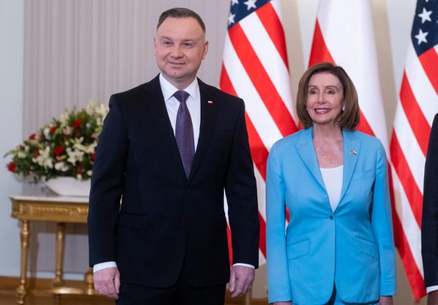 Prezydent Andrzej Duda spotkał się z przewodniczącą Izby Reprezentantów Stanów Zjednoczonych Nancy Pelosi