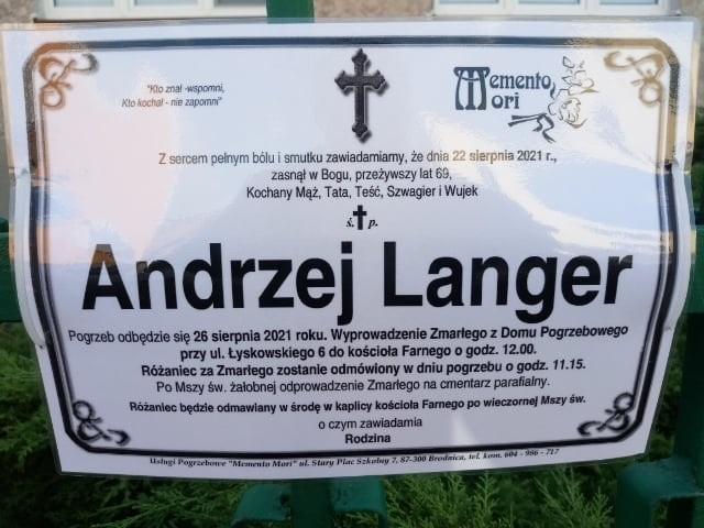 Nie żyje Andrzej Langer, głos starówki w Toruniu. "Bez niego Szeroka nie będzie ta sama"