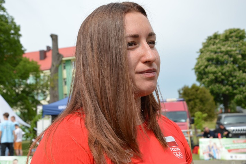 Medalistka Igrzysk Olimpijskich Malwina Kopron spotkała się z opatowską młodzieżą. Zobacz zdjęcia i film