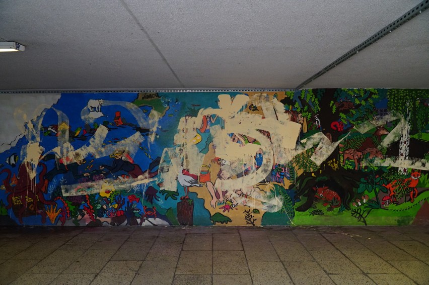 Mural dla klimatu ponownie zdewastowany. Już drugi raz ktoś zniszczył mural, który malowali mieszkańcy Rataj