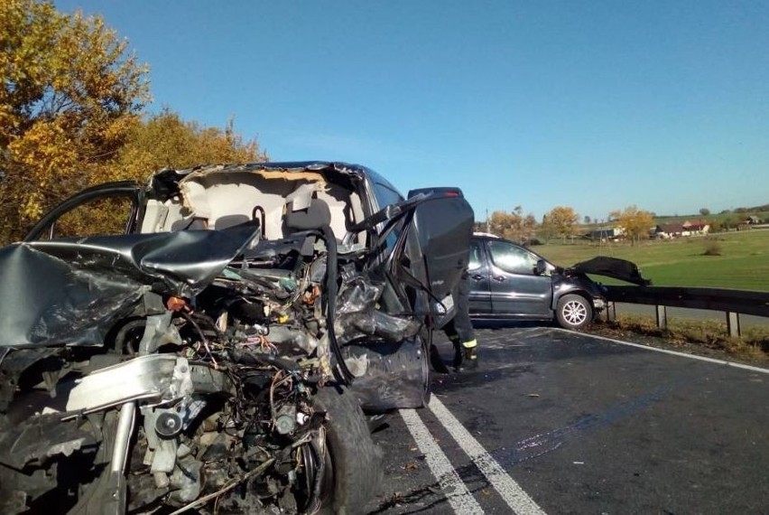 Śmiertelny wypadek na DK 11 w Rogaszycach koło Ostrzeszowa....