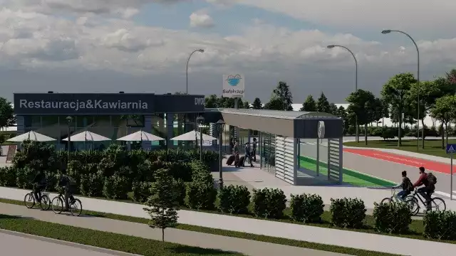 Tak ma według koncepcji wyglądać dworzec autobusowy w Białobrzegach.