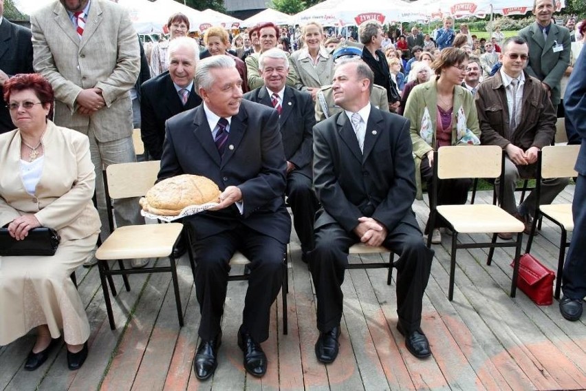 Andrzej Lepper na dożynkach w Brześciu w 2006 r.