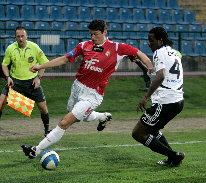 15.04.2008, Kraków: Radosław Matusiak w meczu Pucharu...