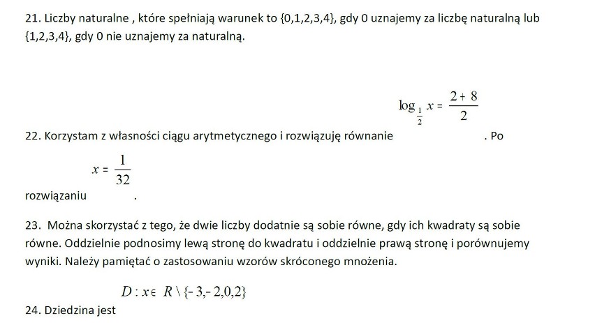 Matura próbna 2014. Matematyka ODPOWIEDZI ZADANIA OTWARTE