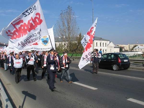 "Solidarnośc" blokowala ulice w Przemyślu...