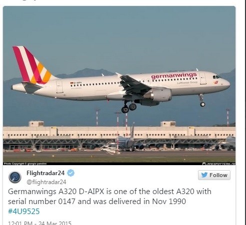 Samolot Germanwings A 320.