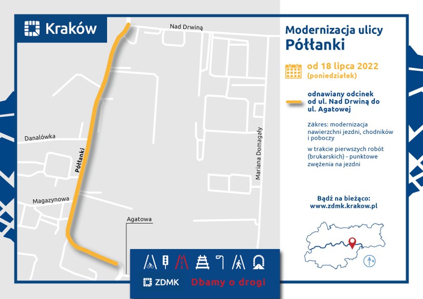 Kraków. Ogłoszono nowy pakiet lipcowych remontów ulic