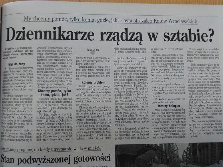 Powódź we Wrocławiu. Tak wyglądała stolica Dolnego Śląska 14 lipca 1997 r.