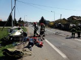 Zderzenie cementowozu i osobówki na ulicy Kwiatkowskiego w Sandomierzu. Były utrudnienia dla kierowców