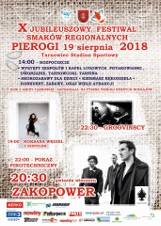 Festiwal Smaków Regionalnych - Pierogi 2018 w Tarnowcu. Gwiazdą będzie Zakopower  
