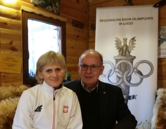Wanda Panfil i Mieczysław Nowicki, wiceprezes PKOl