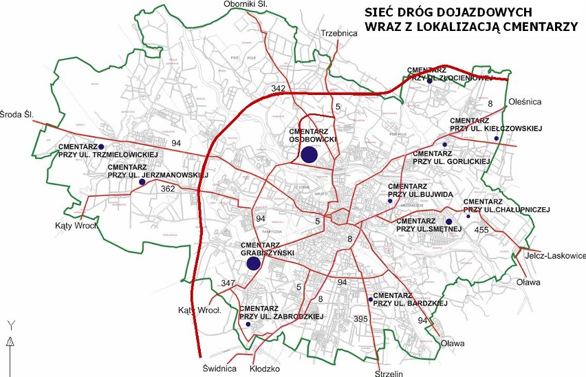 We Wrocławiu znajduje się 12 cmentarzy. Oto ich lokalizacja...