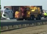 Wypadek na S7 w Starych Babkach 10.03.2021. Zderzyły się dwie ciężarówki. Droga w kierunku Elbląga zablokowana