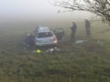 Śmiertelny wypadek w Łęczycy. Audi wypadło z drogi. Zginął 21-letni kierowca [ZDJĘCIA+FILM]