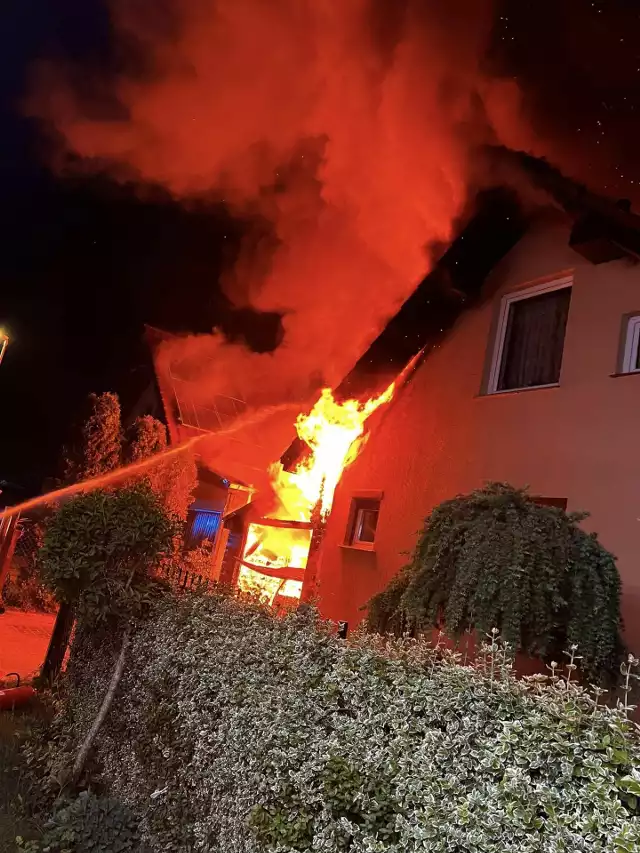 Pożar domu jednorodzinnego w Morzyczynie w gminie Kobylanka