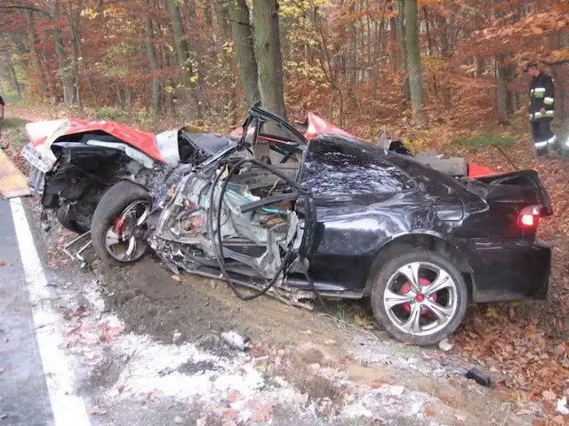 Po wypadku samochód był kompletnie zniszczony