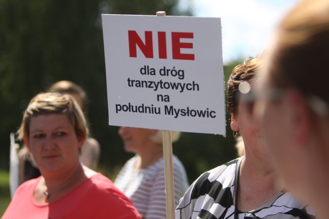 Blokada drogi w Mysłowicach