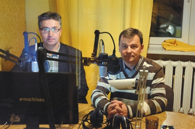 Prof. Anatol Pananiuk i dr Jan Kochanowicz podczas audycji
