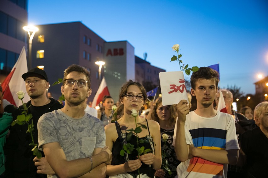 24 lipca 2017. Protest w obronie niezależności sądów na...