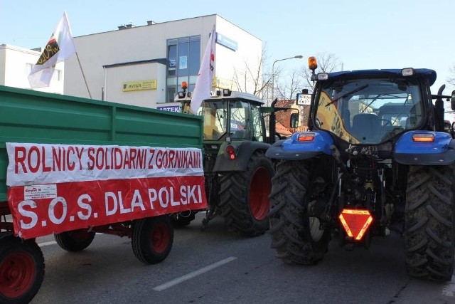 Podczas protestu ruch kołowy był wstrzymany