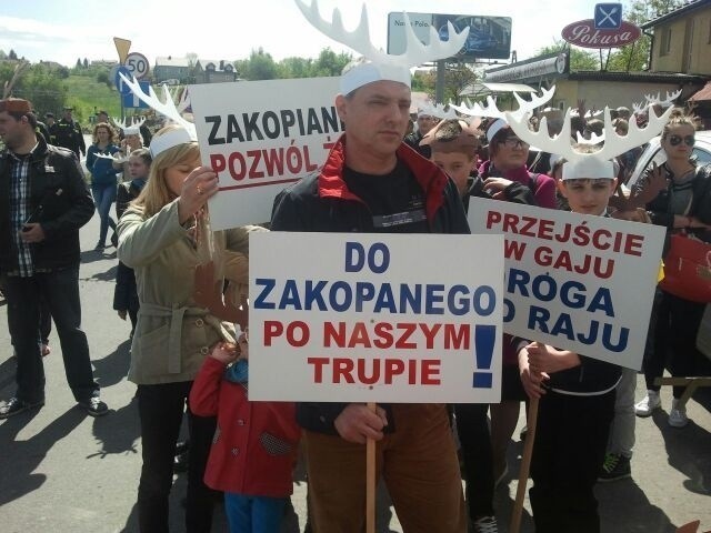 Protest na zakopiance.