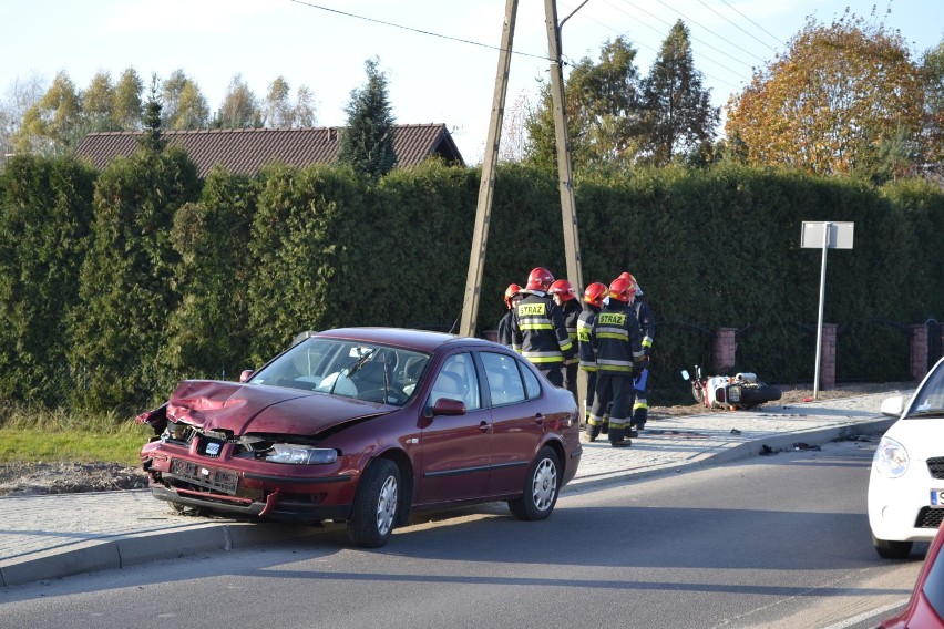 Wypadek motocyklisty w Rybniku